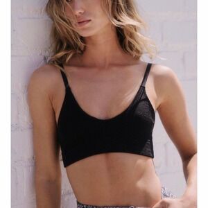 Black Intimately free strappy bralette bra top small / XS .